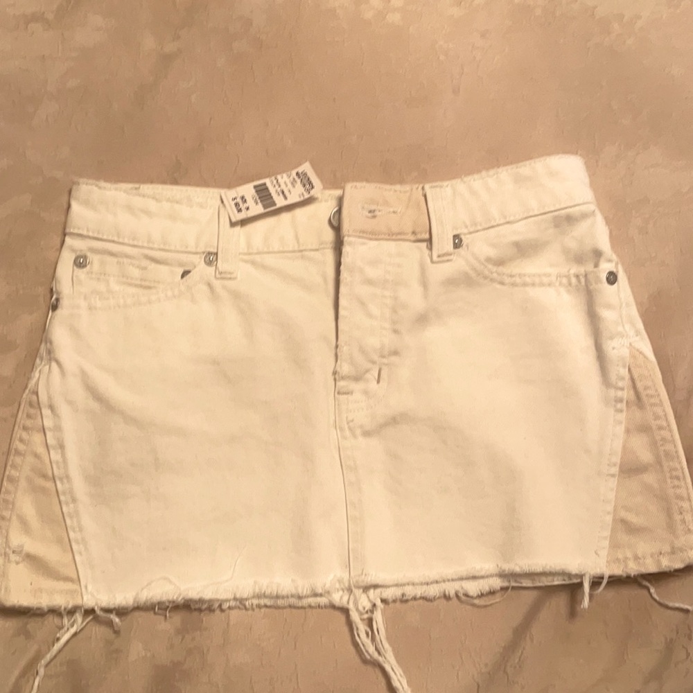 Free People Denim mini skirt